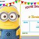 Minion Birthday Invite Template Free
