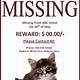 Missing Animal Poster Template