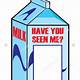 Missing On Milk Carton Template