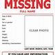 Missing Person Flyer Template Free