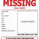 Missing Person Poster Template Free