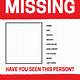Missing Person Template Funny