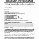 Mississippi Eviction Notice Template