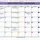 Monthly Bill Calendar Template
