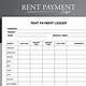 Monthly Rental Payment Template