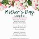 Mothers Day Menu Template