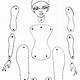 Movable Paper Doll Template