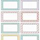 Name Tag Labels Template