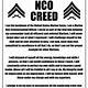 Nco Creed Printable