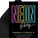 Neon Party Invitation Template