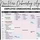 New Hire Onboarding Schedule Template