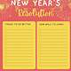 New Year's Resolutions Template