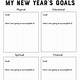 New Year Goal Template