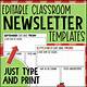 Newsletter Templates For Teachers