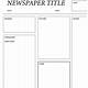 Newspaper Outline Template