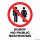 No Public Restroom Signs Printable