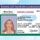 North Carolina Drivers License Template