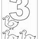 Number 3 Coloring Pages Printable