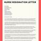 Nursing Resignation Letter Template