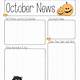 October Newsletter Template