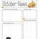 October Newsletter Templates