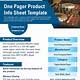 One Pager Product Template