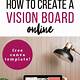 Online Vision Board Template