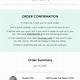 Order Confirmation Email Template Free
