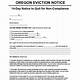 Oregon Eviction Notice Template