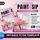 Paint And Sip Flyer Template