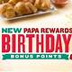 Papa John's Free Birthday Gift