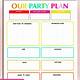 Party Planning Template Word Doc