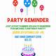 Party Reminder Template