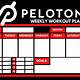 Peloton Workout Calendar