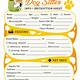 Pet Sitting Instructions Template