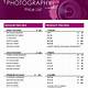 Photography Price List Template Word