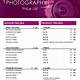 Photography Price Sheet Template Free