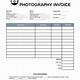 Photography Service Invoice Template