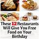 Places To Eat Free On Birthday