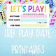 Playdate Cards Template