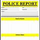 Police Report Template Free