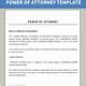 Power Of Attorney To Open Bank Account Template