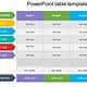 Powerpoint Table Template Free