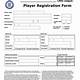 Printable Baseball Registration Form Template