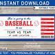 Printable Baseball Ticket