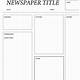 Printable Blank Newspaper Template