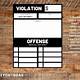 Printable Blank Police Ticket Template