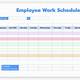 Printable Blank Work Schedule