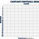 Printable Fantasy Football Draft Board