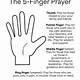 Printable Five Finger Prayer Template